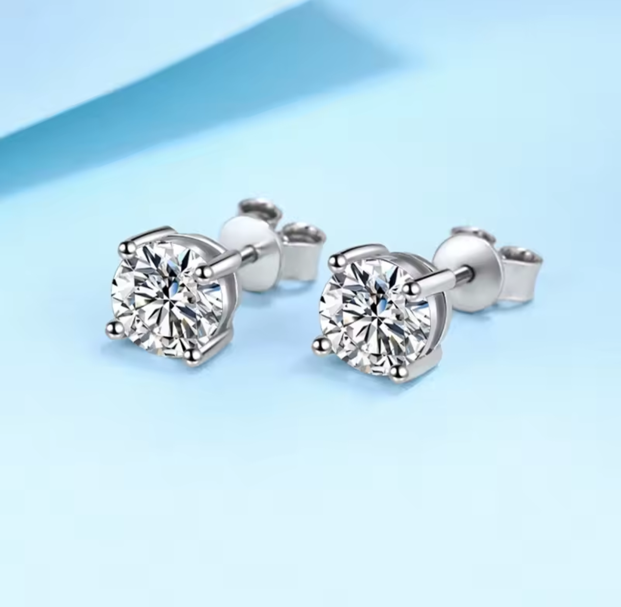 Kolczyki Moissanit srebro 925 0.5ct
