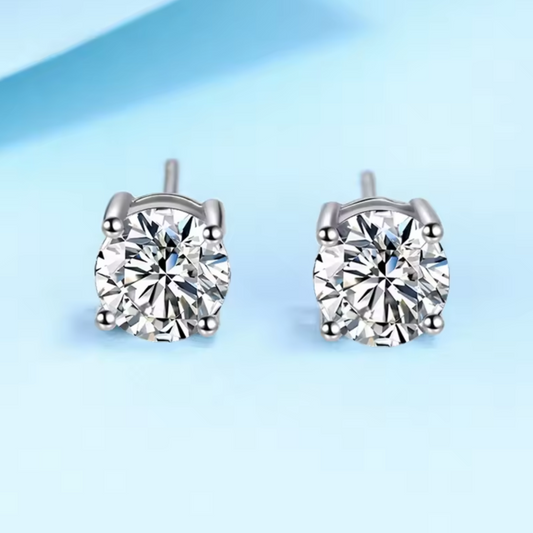 Kolczyki Moissanit srebro 925 0.5ct
