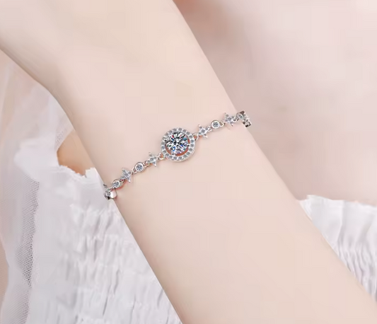 Bransoletka z moissanitem – Subtelny blask na Twoim nadgarstku