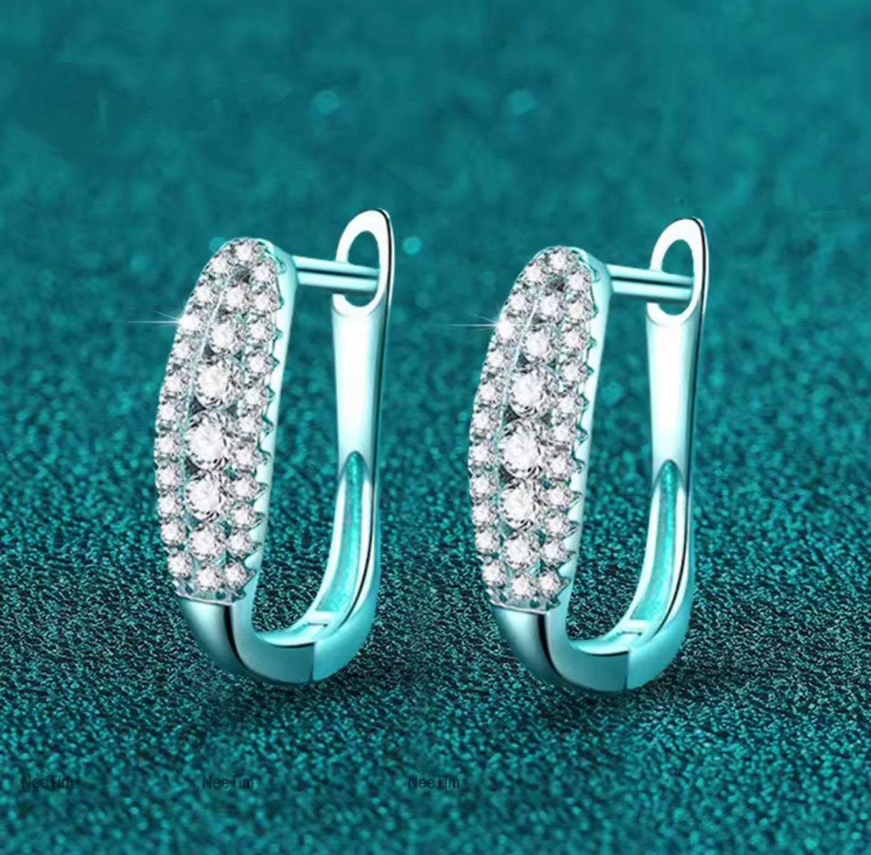 Kolczyki Moissanit srebro 925