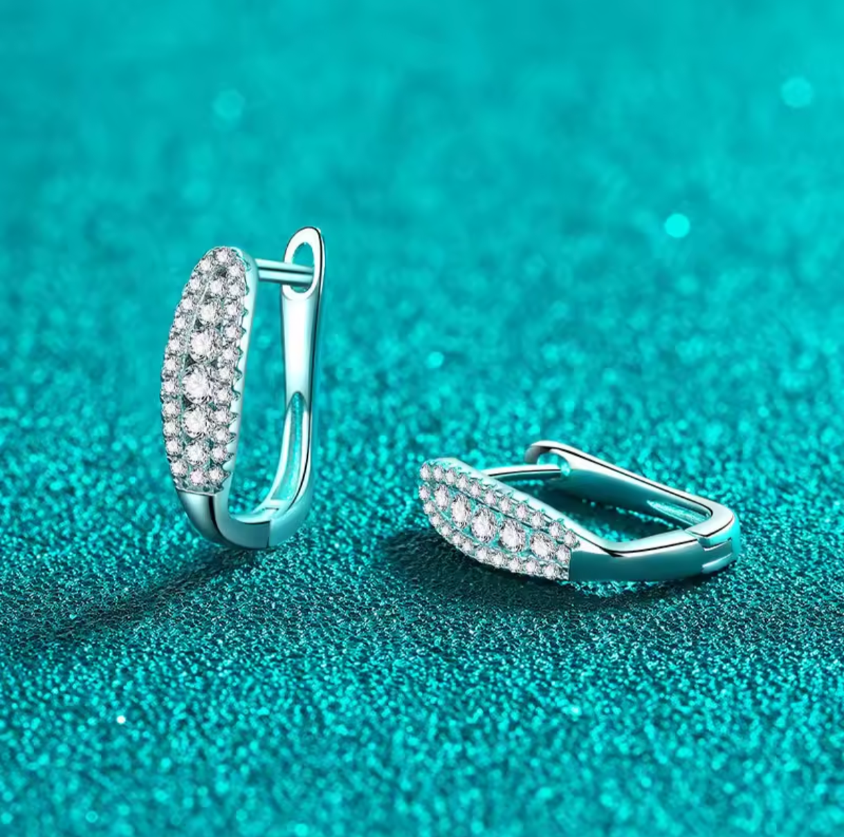 Kolczyki Moissanit srebro 925