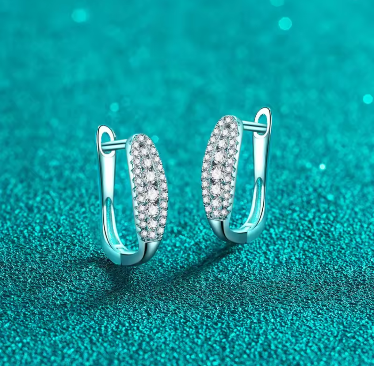 Kolczyki Moissanit srebro 925