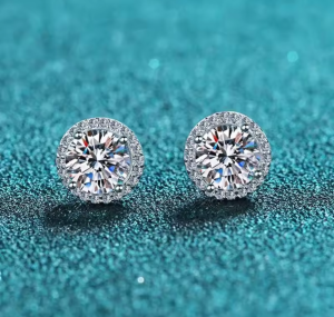 Kolczyki "Krąg Światła" z Moissanitem 0,5 ct selivah.pl 3