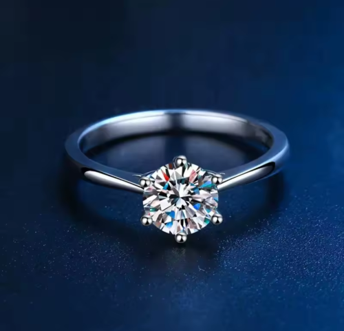 Pierścionek z Moissanitem 0,3 ct - Twój Osobisty Talizman Blasku i Elegancji www.selivah.pl 2.png